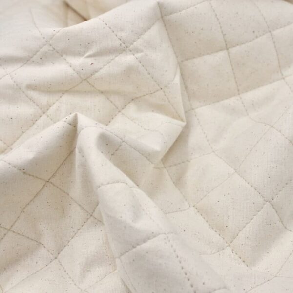 100% Cotton Calico Quilted fabric in Natural 2