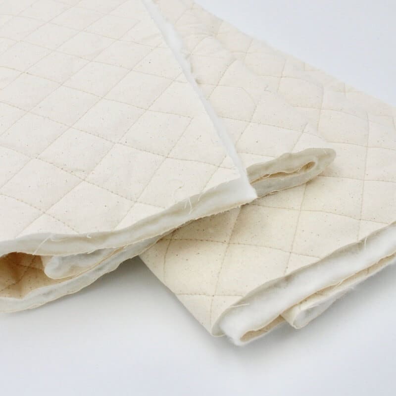 100% Cotton Calico Quilted fabric in Natural