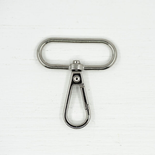 Metal Snap Hooks for Bag Straps in 38mm in Silver