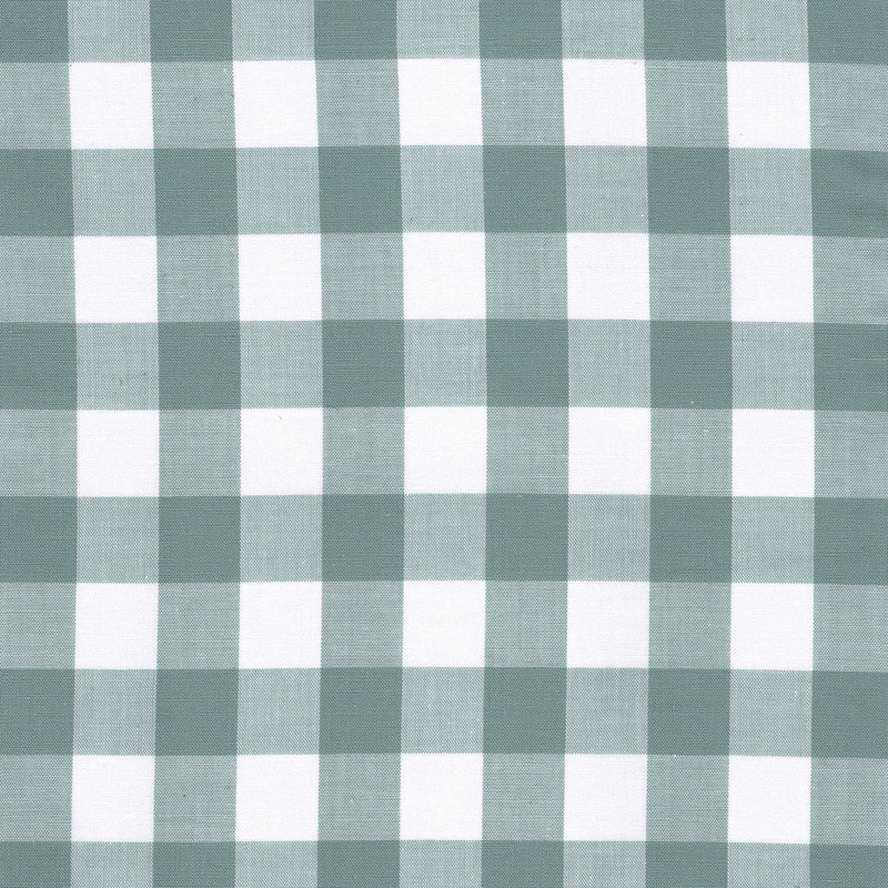 100% cotton classics fabric with 17mm gingham pattern in duck egg