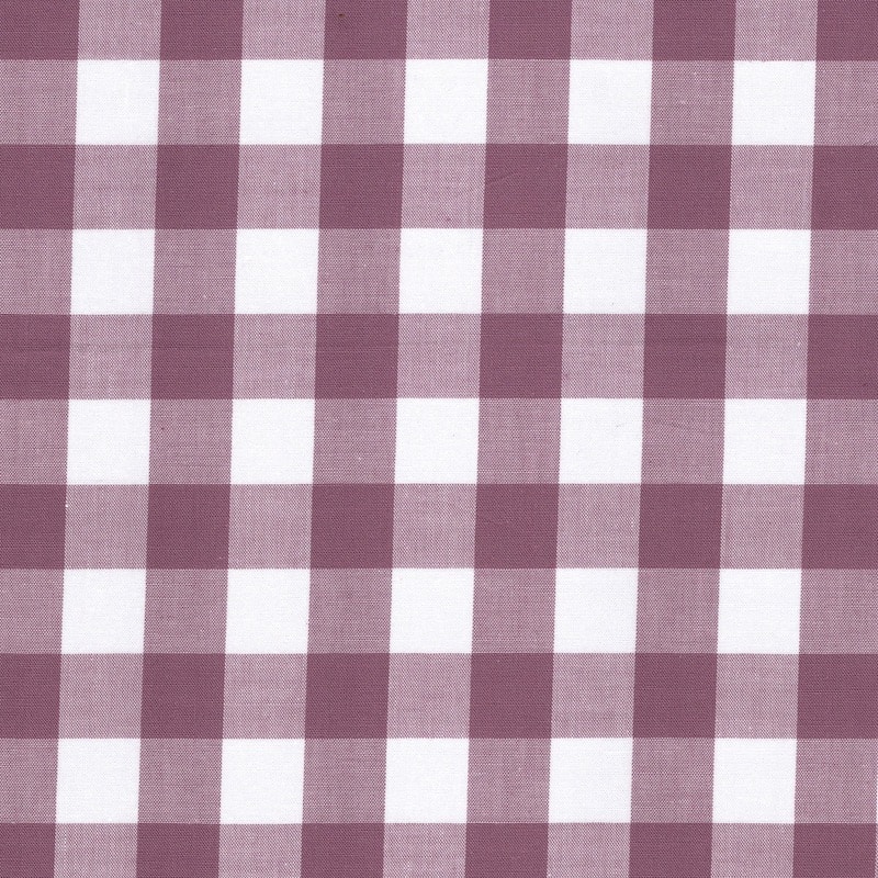 100% cotton classics fabric with 17mm gingham pattern in dusty mauve