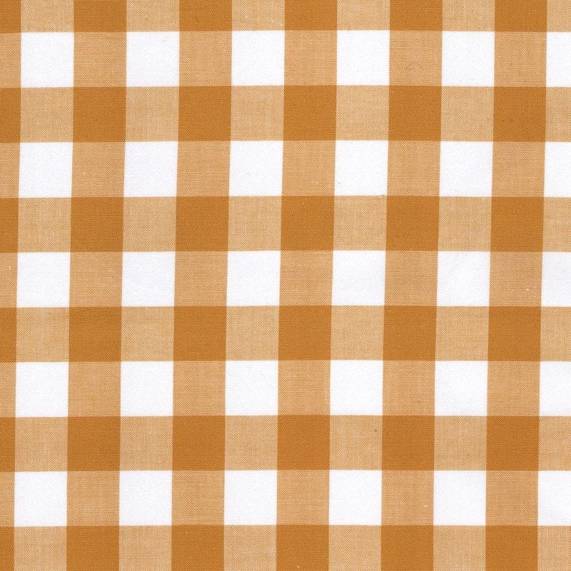100% cotton classics fabric with 17mm gingham pattern in ochre