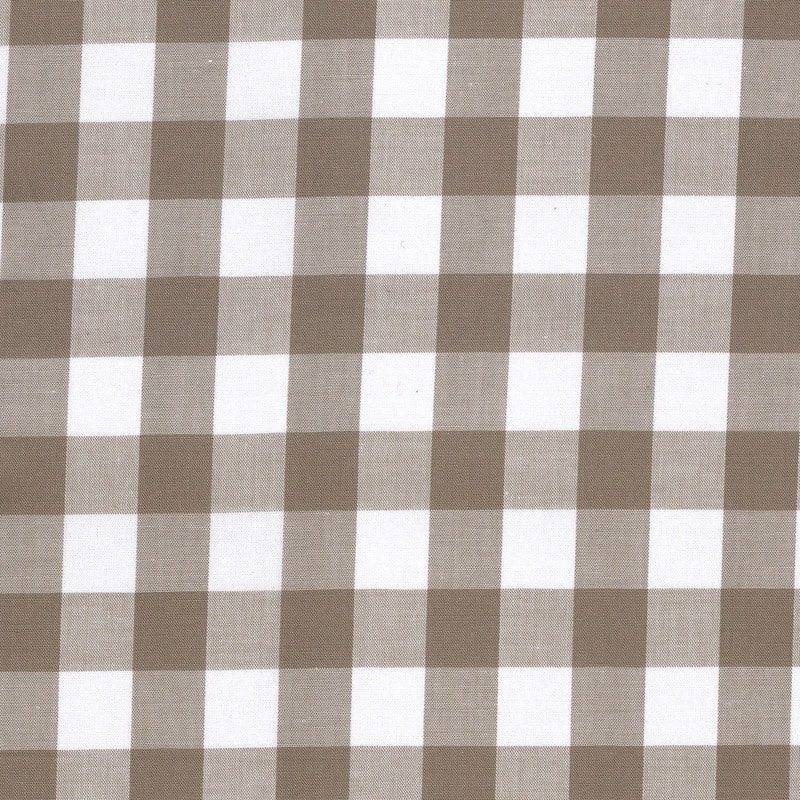 100% cotton classics fabric with 17mm gingham pattern in sand