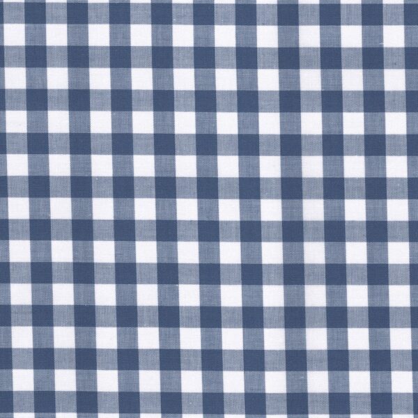 100% cotton classics fabric with 9mm gingham pattern in denim