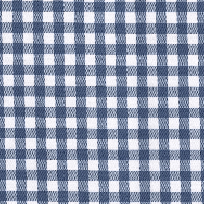 100% cotton classics fabric with 9mm gingham pattern in denim