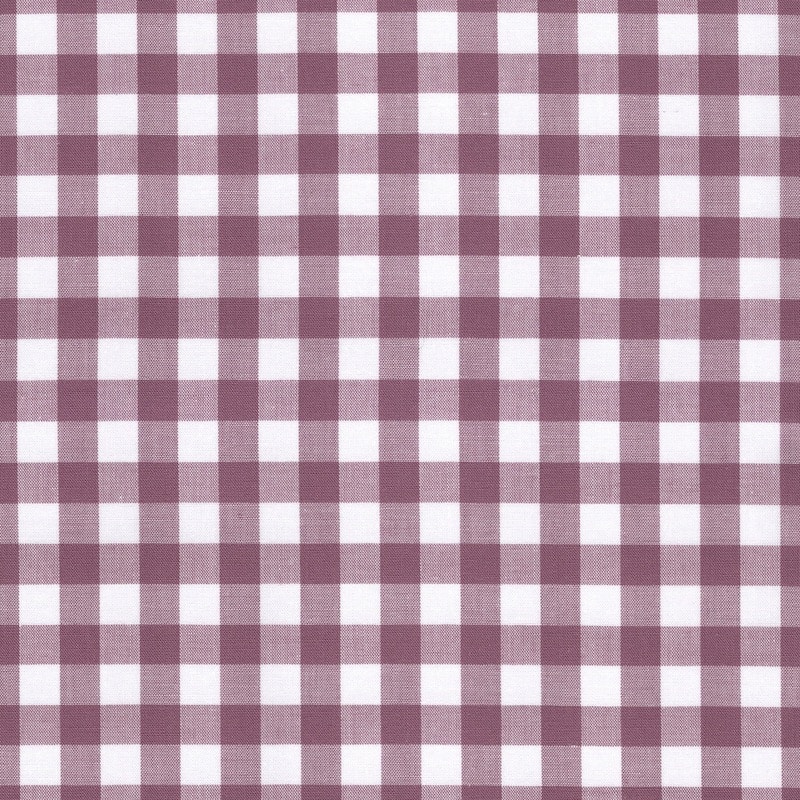 100% cotton classics fabric with 9mm gingham pattern in dusty mauve