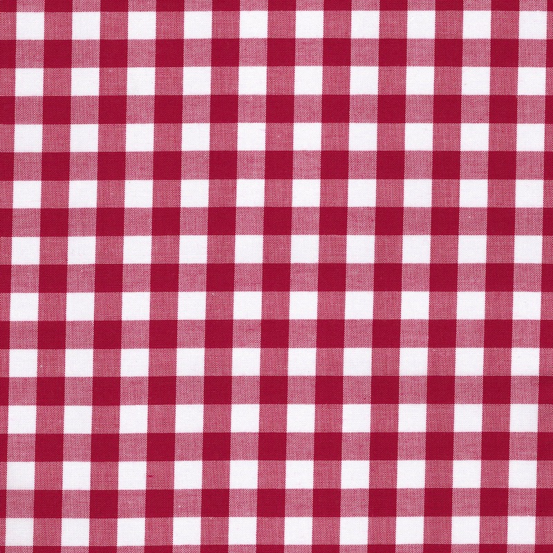 100% cotton classics fabric with 9mm gingham pattern in magenta