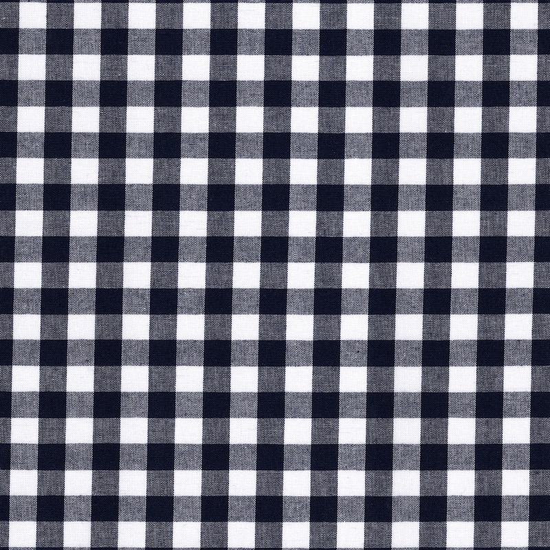 100% cotton classics fabric with 9mm gingham pattern in navy