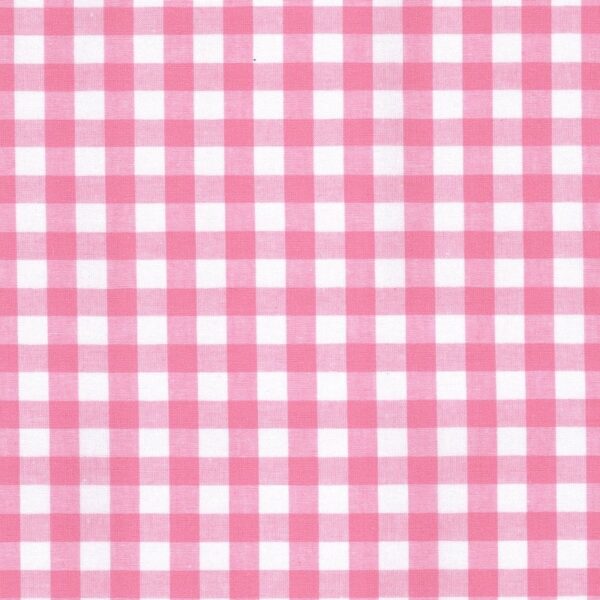 100% cotton classics fabric with 9mm gingham pattern in pale pink