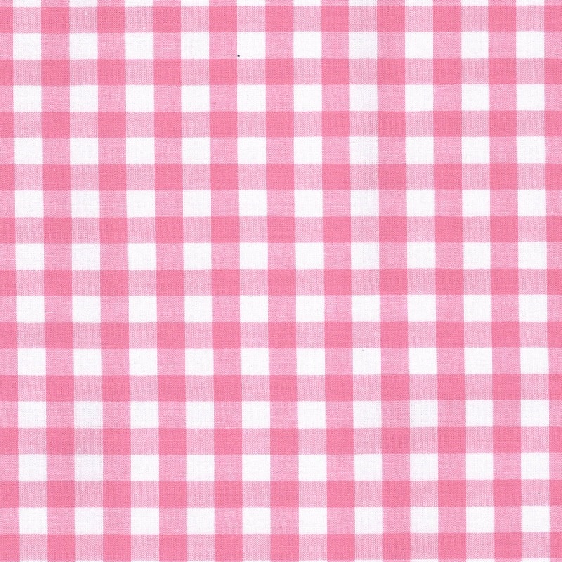 100% cotton classics fabric with 9mm gingham pattern in pale pink