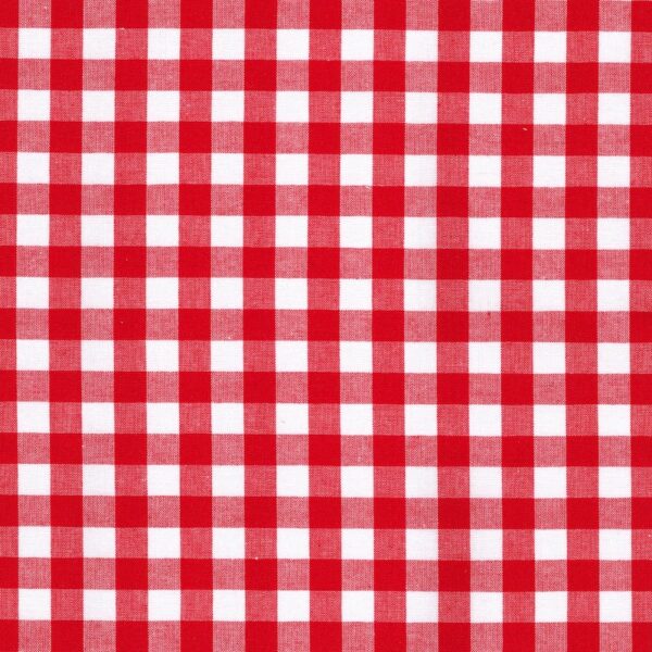 100% cotton classics fabric with 9mm gingham pattern in red
