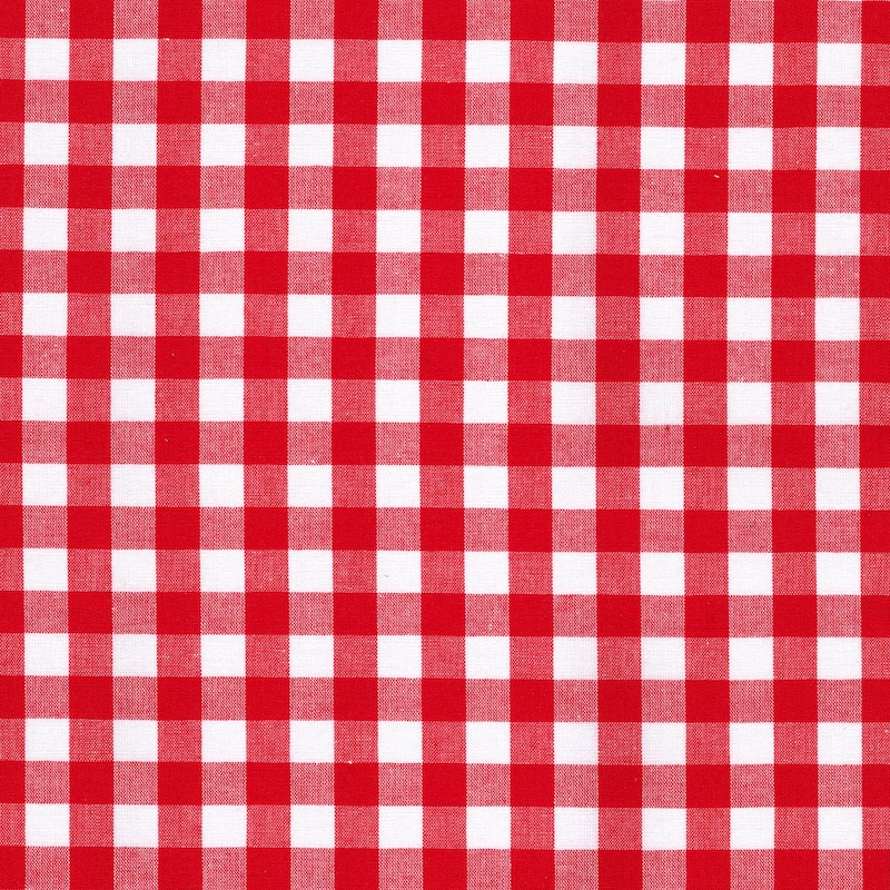 100% cotton classics fabric with 9mm gingham pattern in red