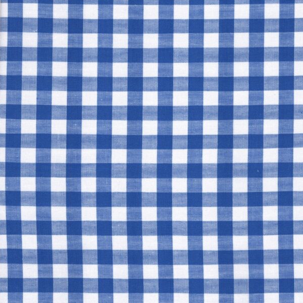 100% cotton classics fabric with 9mm gingham pattern in royal