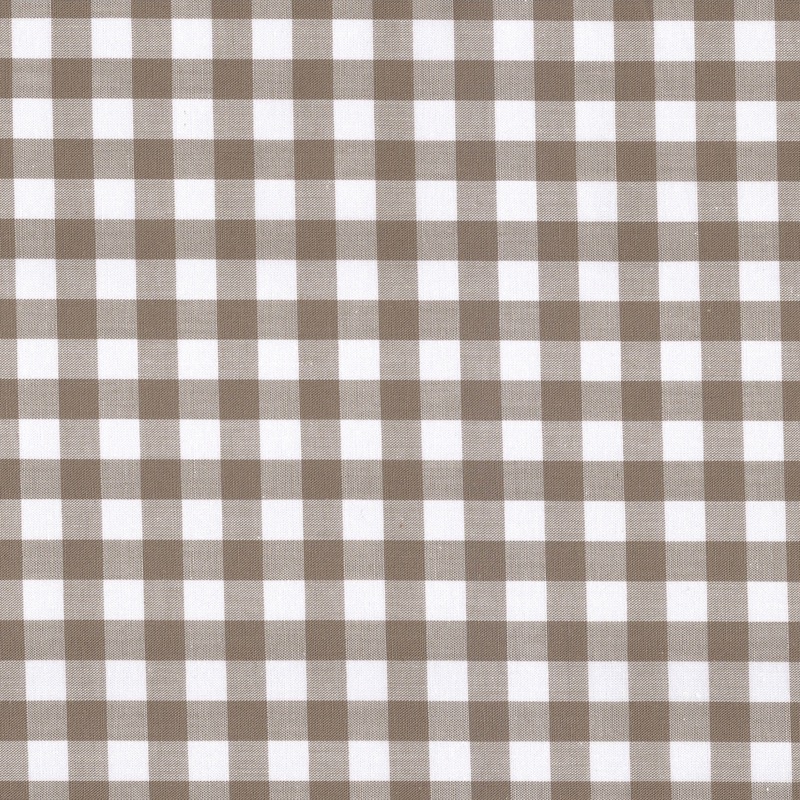 100% cotton classics fabric with 9mm gingham pattern in sand