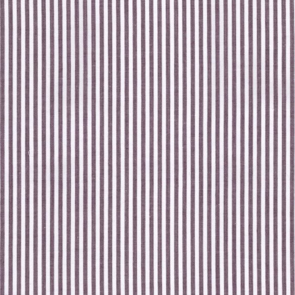 100% cotton classics fabric with chambray stripe pattern in aubergine