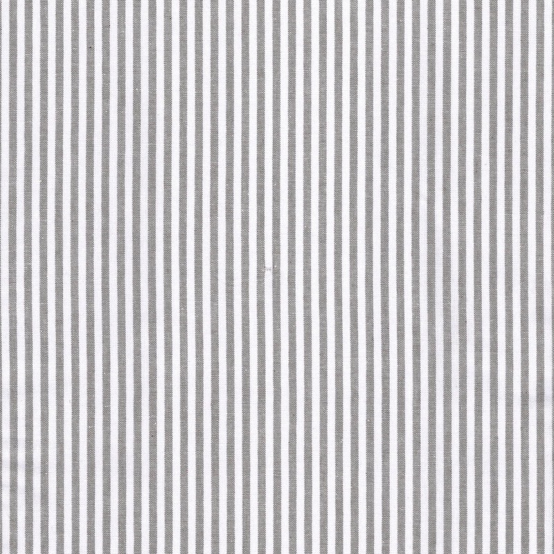 100% cotton classics fabric with chambray stripe pattern in grey