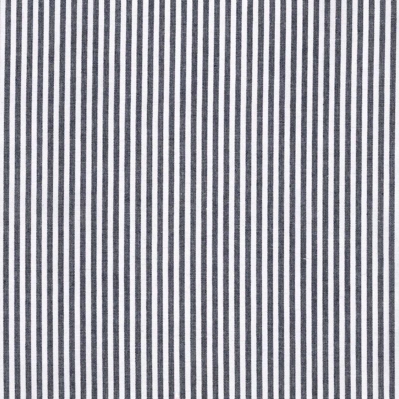 100% cotton classics fabric with chambray stripe pattern in navy