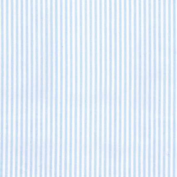 100% cotton classics fabric with chambray stripe pattern in pale blue