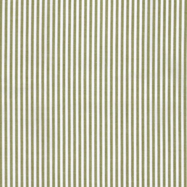 100% cotton classics fabric with chambray stripe pattern in sage