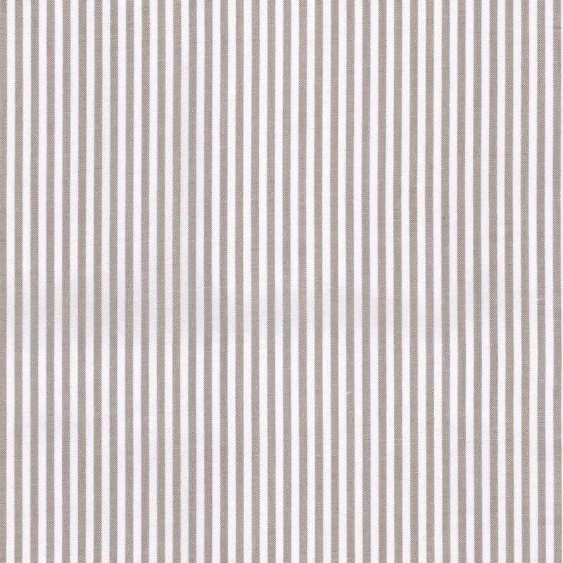 100% cotton classics fabric with chambray stripe pattern in sand