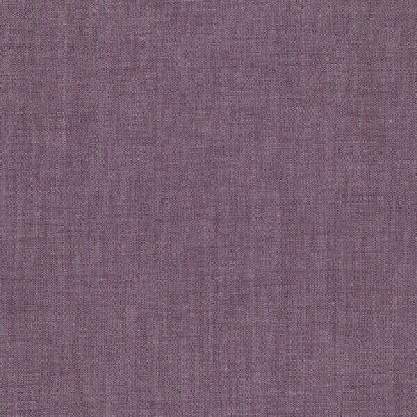 100% cotton classics fabric with plain chambray pattern in aubergine