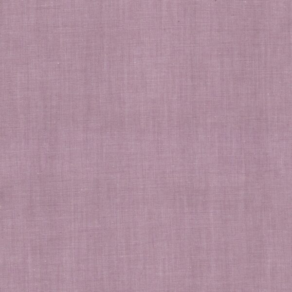 100% cotton classics fabric with plain chambray pattern in dusty mauve