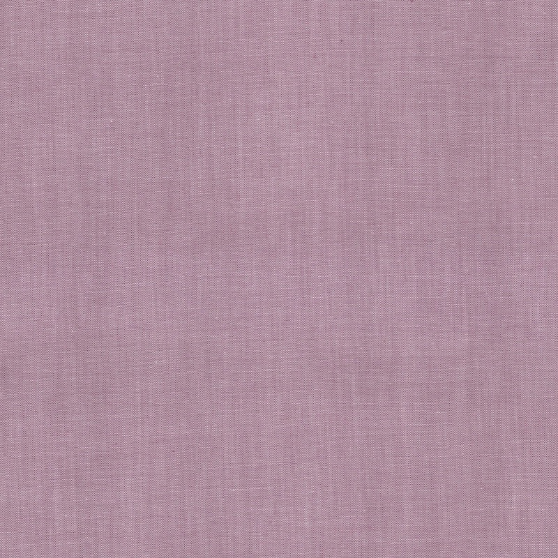 100% cotton classics fabric with plain chambray pattern in dusty mauve