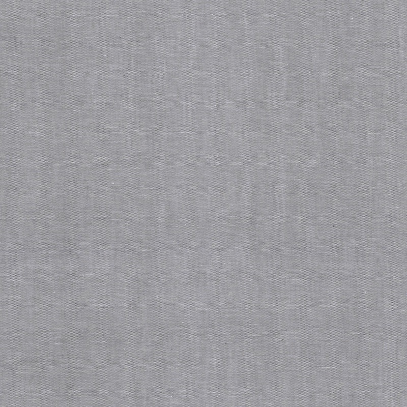 100% cotton classics fabric with plain chambray pattern in grey