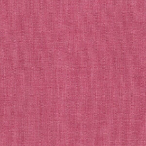 100% cotton classics fabric with plain chambray pattern in magenta