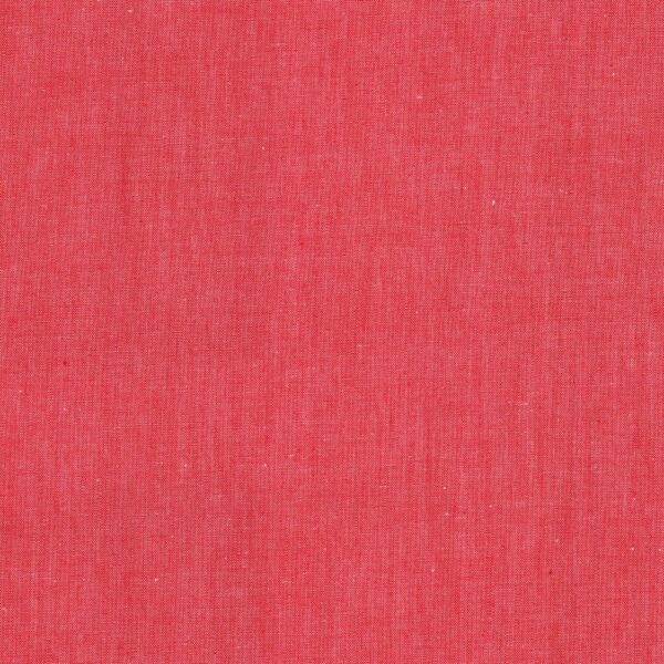 100% cotton classics fabric with plain chambray pattern in red