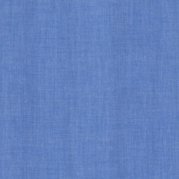 100% cotton classics fabric with plain chambray pattern in royal