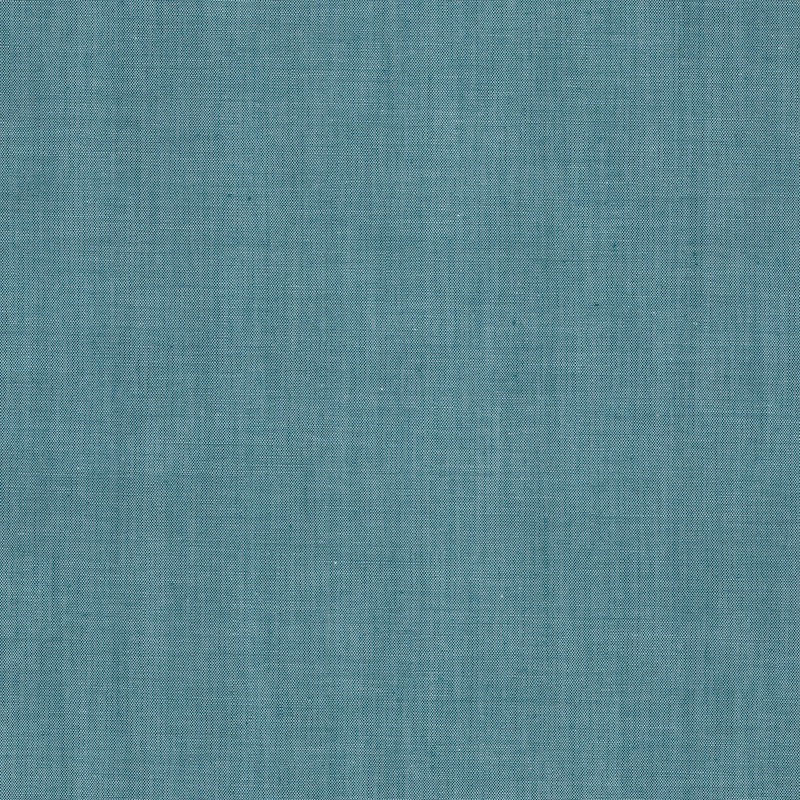 100% cotton classics fabric with plain chambray pattern in teal