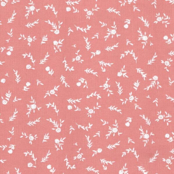 Pre Quilted Double Sided Reversible Cotton Fabric in Becky and Tisania Floral Dusty Peach A14 3