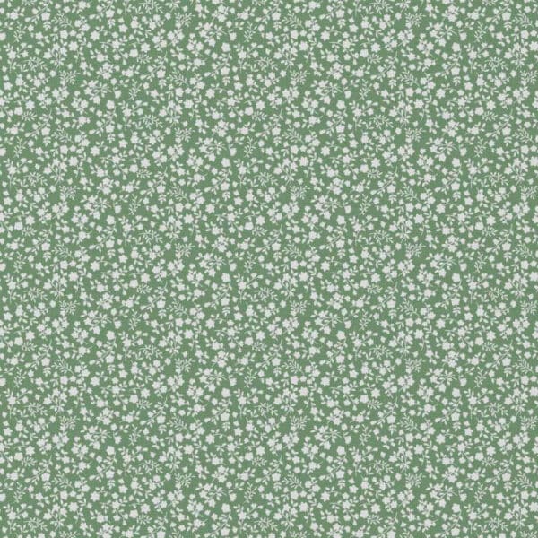 Pre Quilted Double Sided Reversible Cotton Fabric in Arageo Floral and Suzette Green A2 2