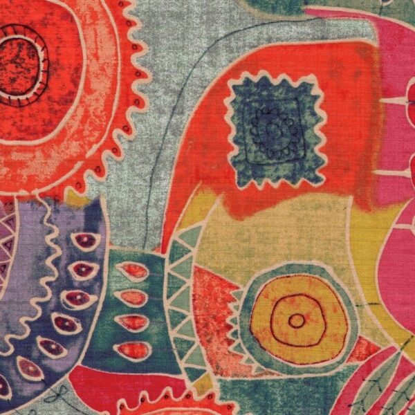 Vibrant Ethnic Bali Cotton and Rayon Print in Wheels 1