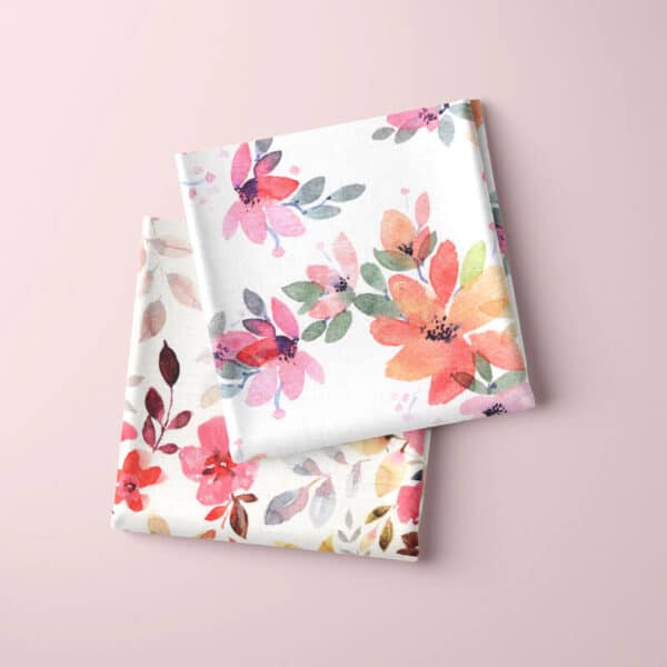 Linen and Cotton Digital Print Dressmaking Fabric in Ambrosia 2