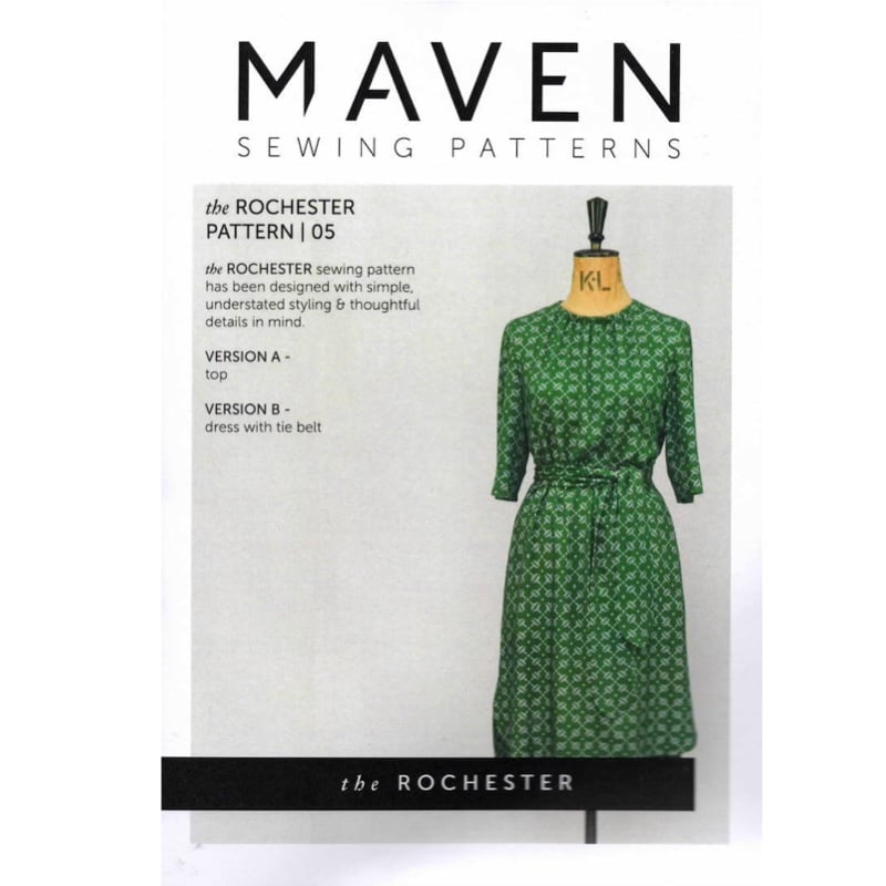 Model Wearing Maven Sewing Pattern for The Rochester - Advanced Beginner