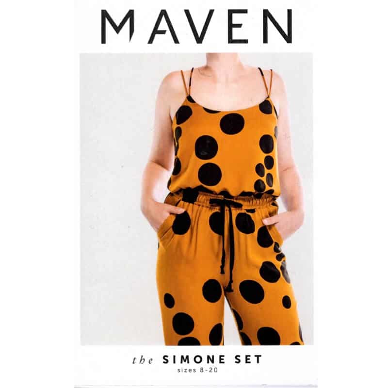 Fashion Model wearing  Maven Sewing Pattern for Simone Set -
  Advanced Beginner